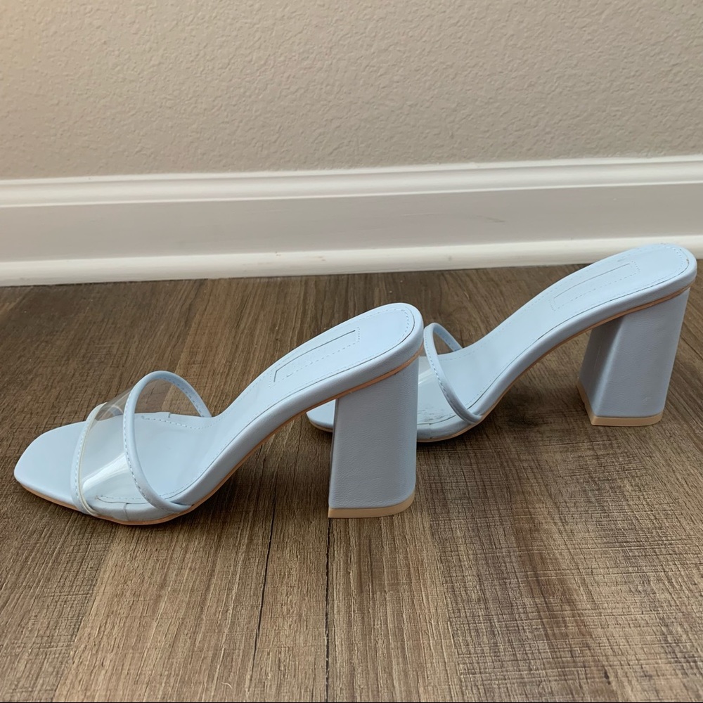 Forever 21 Light Baby Blue Clear Heels - Picture 3 of 8